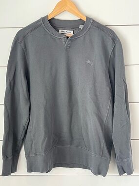 Tommy Bahama Men's Gray Crewneck Pullover